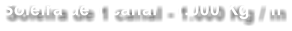 Soleira de 1 canal - 1.000 Kg / m